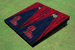 University of Mississippi Navy And Red Matching Triangle Wood Look Cornhole Boards University of Mississippi Navy And Red Matching Triangle Wood Look Cornhole Boards