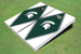 Michigan State University Hunter And White Matching Diamond Cornhole Boards Michigan State University Hunter And White Matching Diamond Cornhole Boards