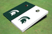 Michigan State University Alternating Solid Cornhole Boards