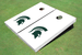 Michigan State University White Matching Solid Cornhole Boards