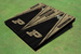 Purdue University Black And Gold Matching Wood Look Triangle Cornhole Boards