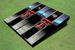 Texas Tech University Field Long Strip Matching Black Themed Cornhole Boards