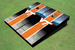 Virginia Tech Field Long Strip Matching Orange Themed Cornhole Boards