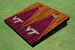 Virginia Tech Maroon And Orange Matching Wood Look Triangle Cornhole Boards Virginia Tech Maroon And Orange Matching Wood Look Triangle Cornhole Boards