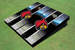 University of Louisville Field Long Strip Matching Black Themed Cornhole Boards