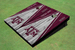 Texas A&M White and Maroon Matching Wood Look Triangle Cornhole Boards Texas A&M White and Maroon Matching Wood Look Triangle Cornhole Boards