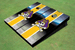 East Carolina University Field Long Strip Matching Yellow Themed Cornhole Boards