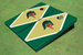 University of Alabama Birmingham Dragon Head Gold and Green Matching Diamond Custom Cornhole Boards