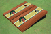 University of Alabama Birmingham Dragon Head Rosewood Gold Matching Long Stripe Custom Cornhole Boards