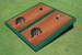 University of Alabama Birmingham Dragon Head Rosewood Green Matching Border Custom Cornhole Boards