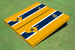 West Virginia University Navy And Gold Matching Long Stripe Cornhole Boards