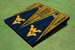 West Virginia University Navy and Gold Matching Wood Look Triangle Cornhole Boards West Virginia University Navy and Gold Matching Wood Look Triangle Cornhole Boards