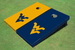 West Virginia University Alternating Solid Cornhole Boards