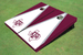Texas A&M "State Outline" White and Maroon Matching Triangle Cornhole Boards Texas A&M "State Outline" White and Maroon Matching Triangle Cornhole Boards