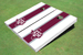 Texas A&M "State Outline" Maroon and White Matching Long Stripe Cornhole Boards