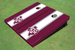 Texas A&M "State Outline" White and Maroon Matching Long Stripe Cornhole Boards Texas A&M "State Outline" White and Maroon Matching Long Stripe Cornhole Boards