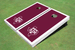 Texas A&M  "State Outline" White Matching Border Cornhole Boards