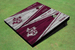 Texas A&M "State Outline" Alternating Wood Look Triangle Cornhole Boards