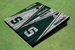 Michigan State University "S" Alternating Wood Look Triangle Cornhole Boards