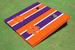 Clemson University Alternating Long Stripe Cornhole Boards
