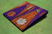 Clemson University Alternating Wood Look Triangle Cornhole Boards