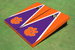 Clemson University Purple And Orange Matching Triangle Cornhole Boards