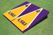 Louisiana State University Gold and Purple Matching Triangle Cornhole Boards