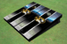 University of Missouri Field Long Stripe Matching Black Themed Cornhole Boards