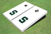 Michigan State University "S" White Matching Solid Cornhole Boards