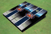 Auburn University "Tiger Eyes" Field Long Strip Matching Navy Themed Cornhole Boards