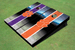Clemson University Field Long Stripe Alternating Themed Cornhole Boards