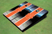 Clemson University Field Long Stripe Matching Orange Themed Cornhole Boards