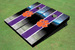 Clemson University Field Long Stripe Matching Purple Themed Cornhole Boards