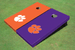 Clemson University Alternating Solid Cornhole Boards