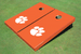 Clemson University Orange Matching Solid Cornhole Boards