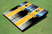 Louisiana State University Field Long Stripe Matching Gold Themed Cornhole Boards