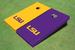 Louisiana State University Alternating Solid Cornhole Boards