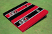NC State University Alternating Long Stripe Cornhole Boards