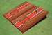 University of Illinois Orange Rosewood Matching Long Stripe Cornhole Boards University of Illinois Orange Rosewood Matching Long Stripe Cornhole Boards
