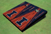 University of Illinois Orange And Navy Matching Wood Look Triangle Cornhole Boards