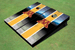 University of Minnesota Field Long Strip Matching Gold Themed Cornhole Boards