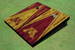University of Minnesota Alternating Wood Look Triangle Cornhole Boards