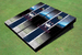 University of Connecticut "UConn" Field Long Stripe Matching Navy Themed Cornhole Boards
