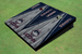 University of Connecticut "UConn" Gray and Navy Matching Wood Look Triangle Cornhole Boards