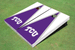 Texas Christian University "TCU" Purple and White Matching Triangle Cornhole Boards