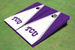 Texas Christian University "TCU" White and Purple Matching Triangle Cornhole Boards