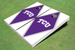 Texas Christian University "TCU" Purple and White Matching Diamond Cornhole Boards Texas Christian University "TCU" Purple and White Matching Diamond Cornhole Boards