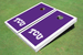 Texas Christian University "TCU" White Matching Border Cornhole Boards Texas Christian University "TCU" White Matching Border Cornhole Boards