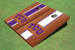 Texas Christian University "TCU" Rosewood Alternating Long Stripe Cornhole Boards