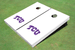 Texas Christian University "TCU" White Matching Solid Cornhole Boards